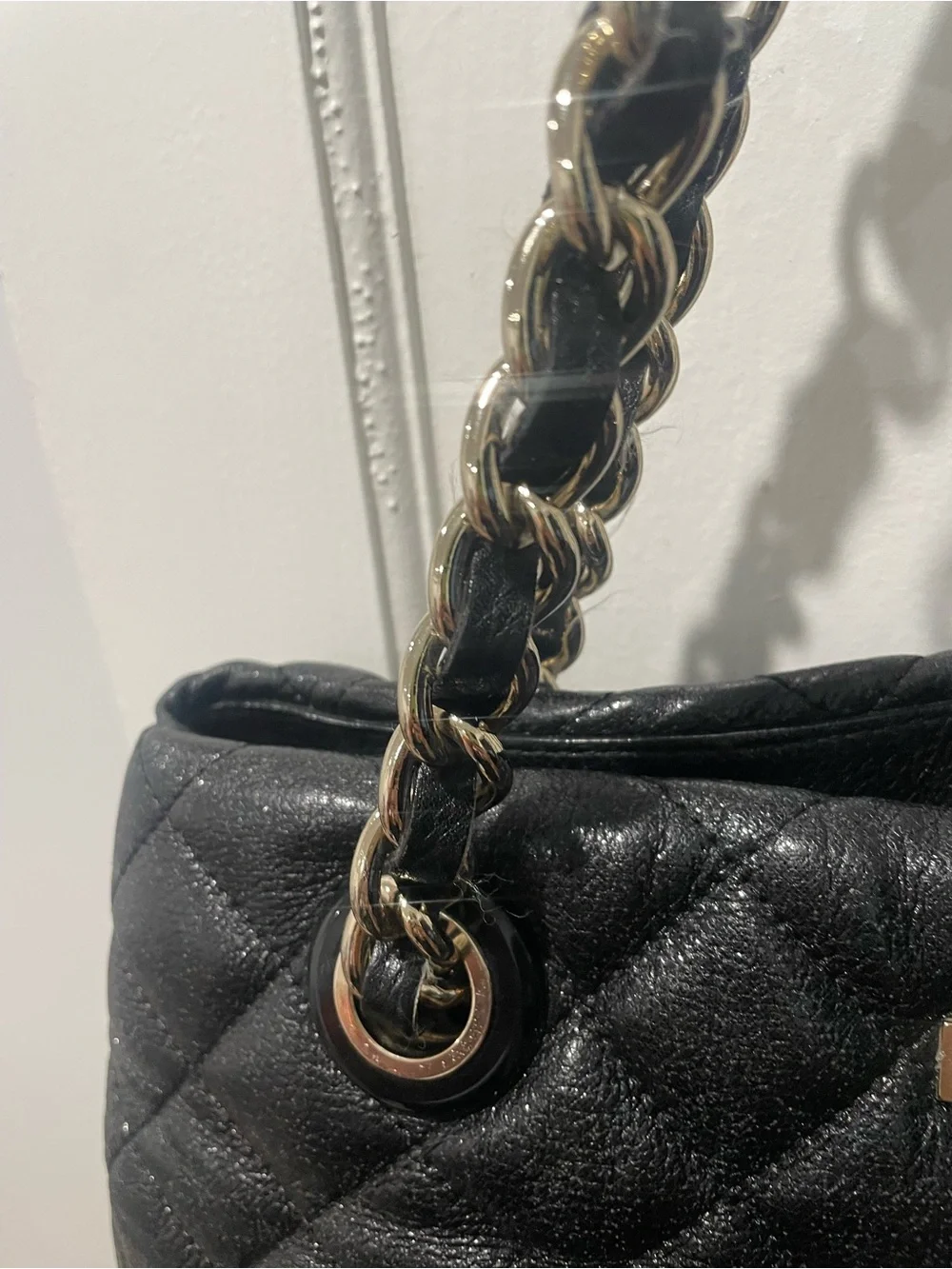 ♠️ Black Quilted Shoulder Tote Bag by Kate Spade ♠️